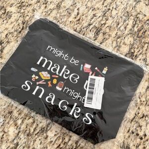 Black Makeup and Snacks Pouch